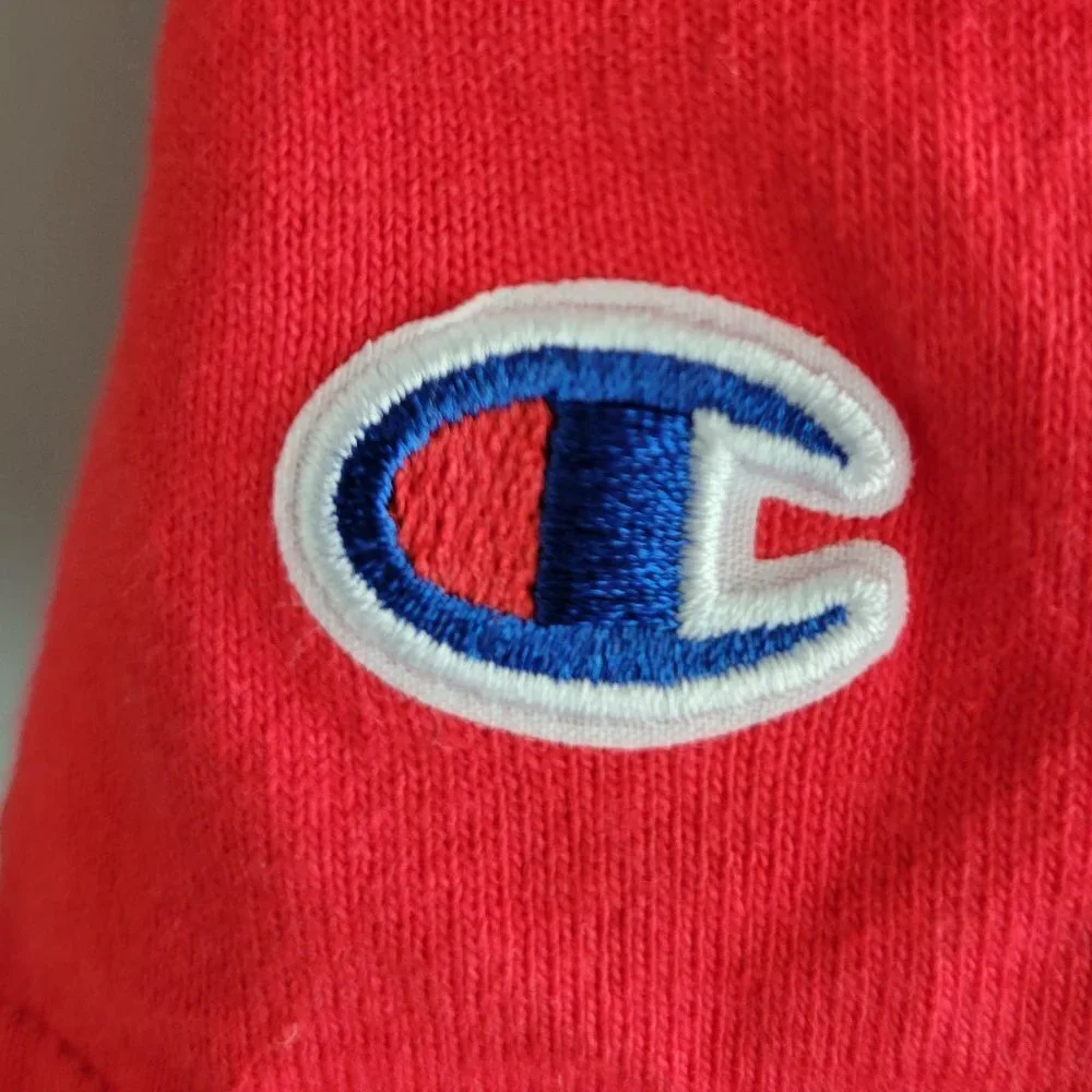 Champion Men's Red Heritage Embroidered Logo Short Sleeve Tee Size M - Picture 6 of 7